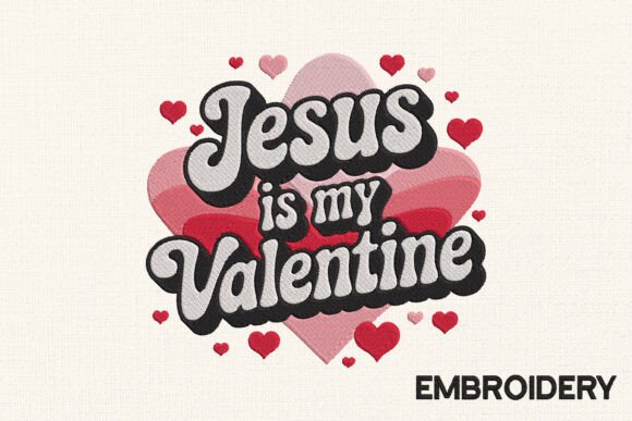 A Designer's Take on the 'Valentine Embroidery Design, Jesus'