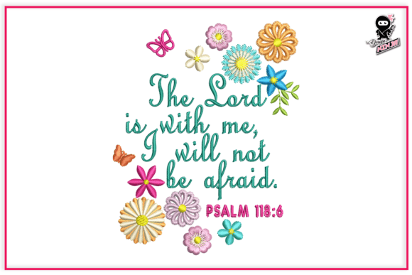 An Embroidery Designer's Review: Bible Scripture with Flowers
