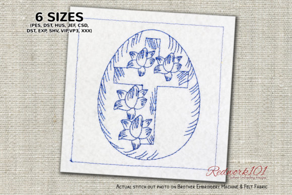 An Embroidery Designer's Review of Christian Cross Easter Egg