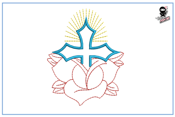 Christian Cross with Lily Embroidery Design Review