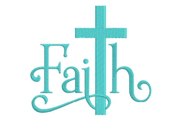 Faith Christian Cross Embroidery for Boutique Apparel
