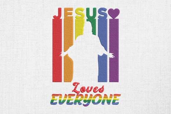 Jesus Loves Everyone: A Warm & Inclusive Embroidery Design