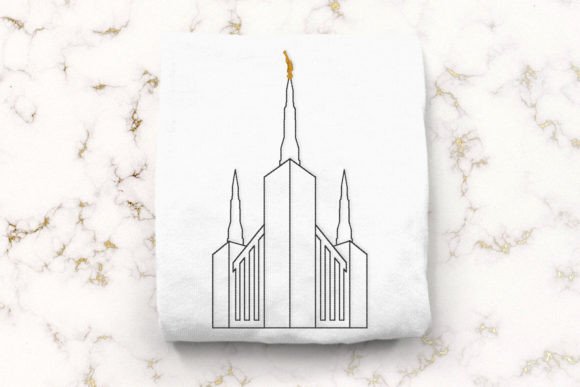 LDS Portland Temple Linework Embroidery Design Review