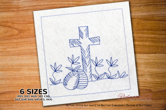 Reviewing a Festive Redwork Cross Design for Holiday Projects